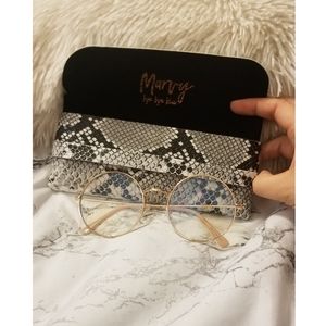 NWT Marvy "Amuse" Round Blue Light Glasses